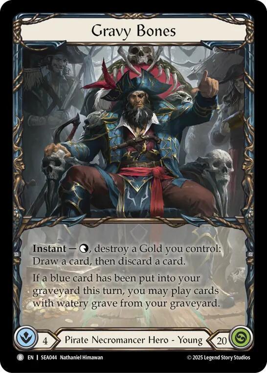 Flesh & Blood TCG High Seas Gravy Bones // Treasure Island SEA044//SEA247 Basic Near Mint