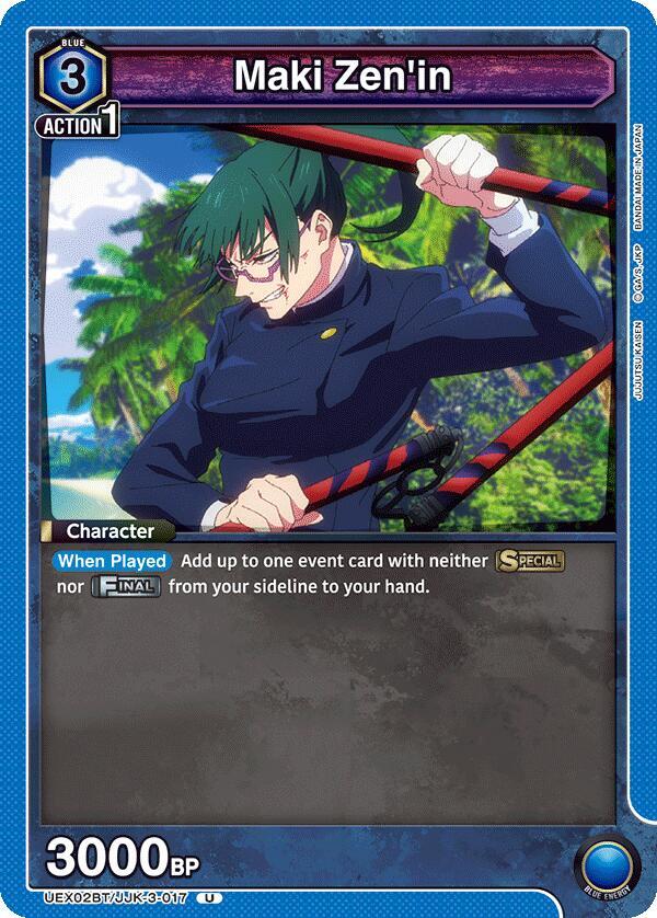 Union Arena UEX02BT: Jujutsu Kaisen Vol.2 Maki Zen'in UEX02BT/JJK-3-017 Uncommon