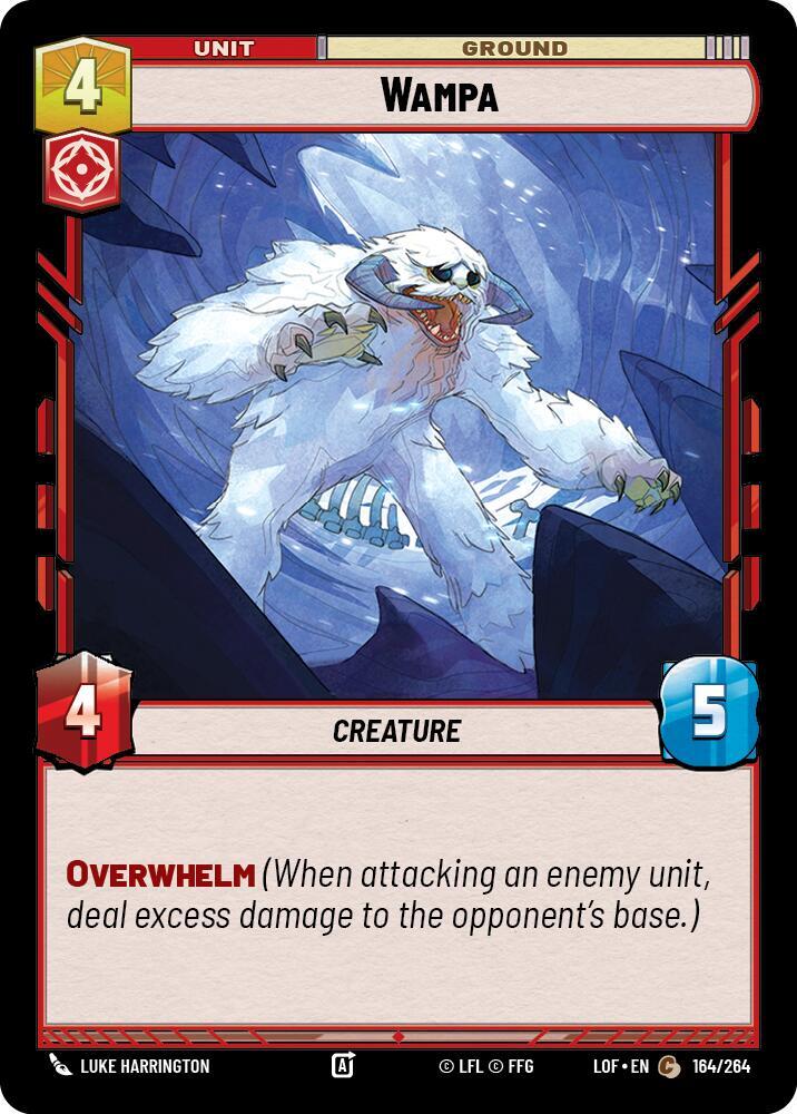 Star Wars: Unlimited Legends of the Force Wampa 164/264 Common