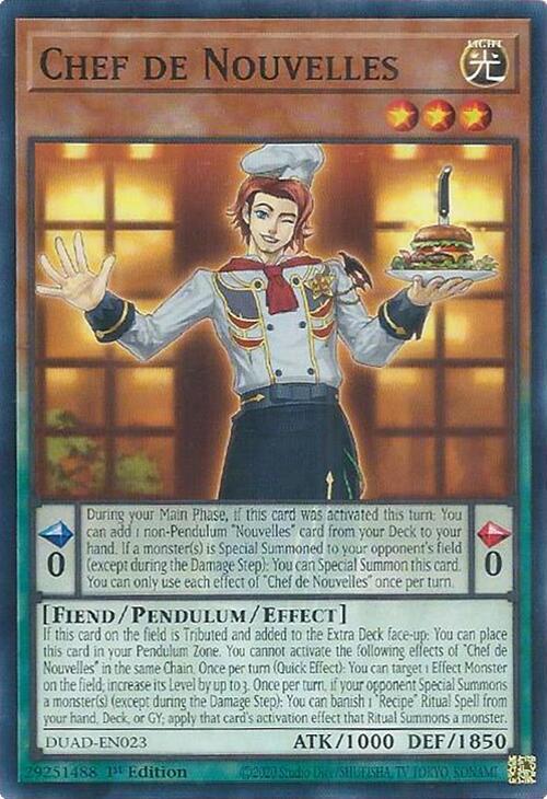 YuGiOh Duelist's Advance Chef de Nouvelles DUAD-EN023 Common Near Mint 1st Edition