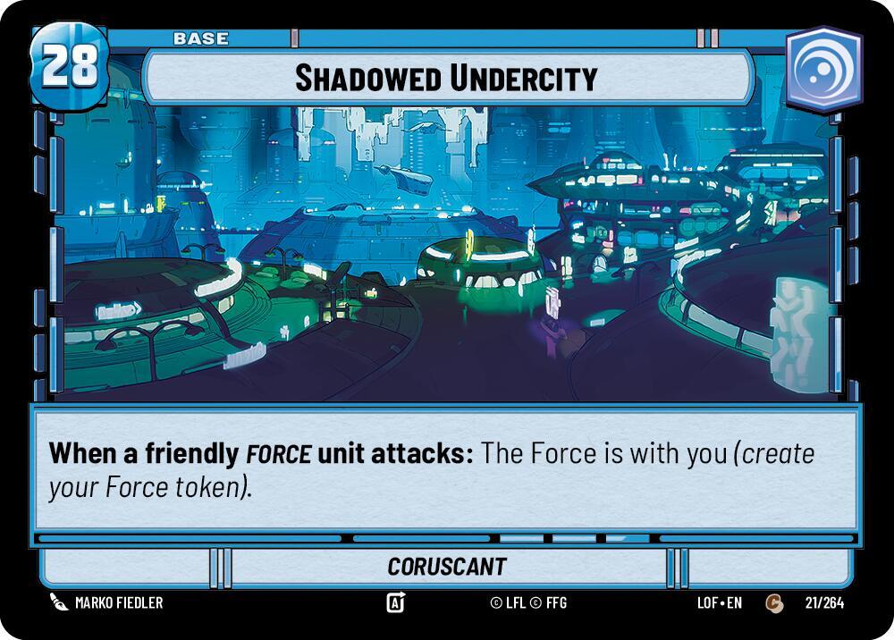 Star Wars Unlimited Legends of the Force Shadowed Undercity // Shield 021/264 // T02/T03 Common Near Mint