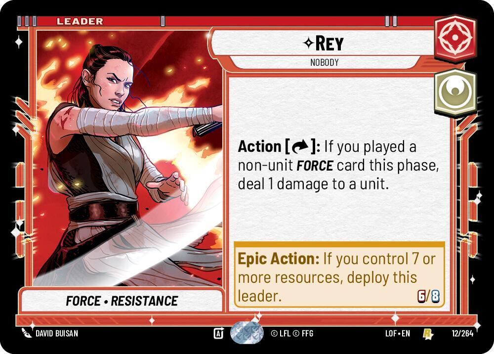 Star Wars Unlimited Legends of the Force Rey - Nobody 012/264 Rare Near Mint