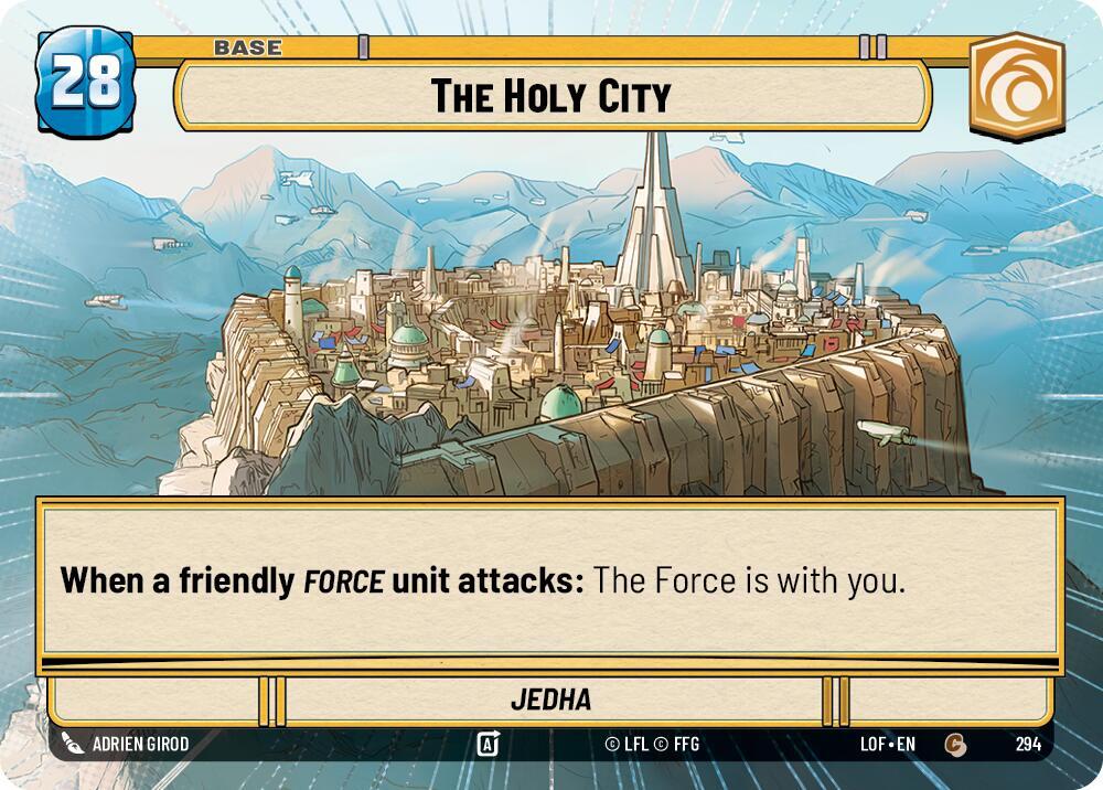 Star Wars Unlimited Legends of the Force The Holy City // Shield (Hyperspace) 294 // T02 Common