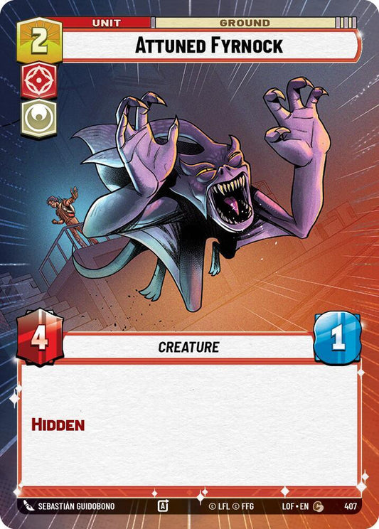 Star Wars: Unlimited Legends of the Force Attuned Fyrnock (Hyperspace) 407 Common