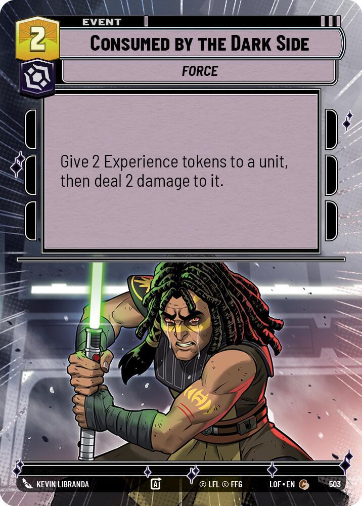 Star Wars Unlimited Legends of the Force Consumed by the Dark Side (Hyperspace) 503 Common Near Mint