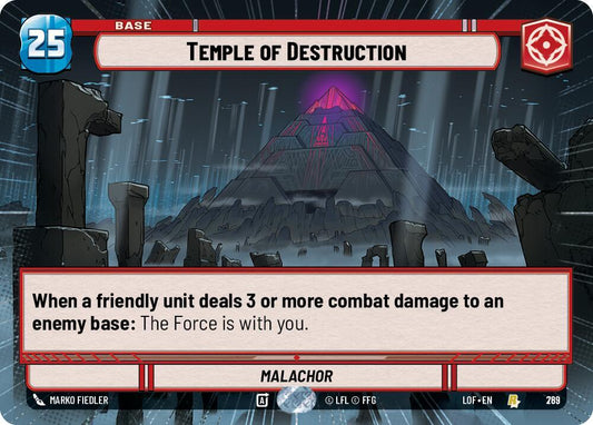 Star Wars: Unlimited Legends of the Force Temple of Destruction (Hyperspace Foil) 769 Rare
