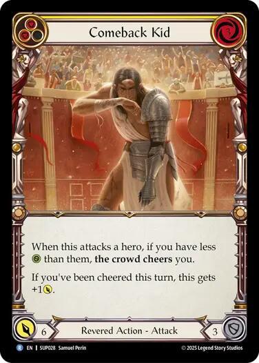 Flesh and Blood TCG Super Slam Comeback Kid (Yellow) SUP028 Rare