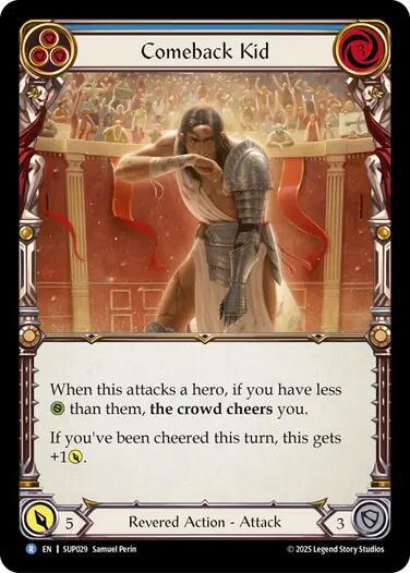 Flesh and Blood TCG Super Slam Comeback Kid (Blue) SUP029 Rare