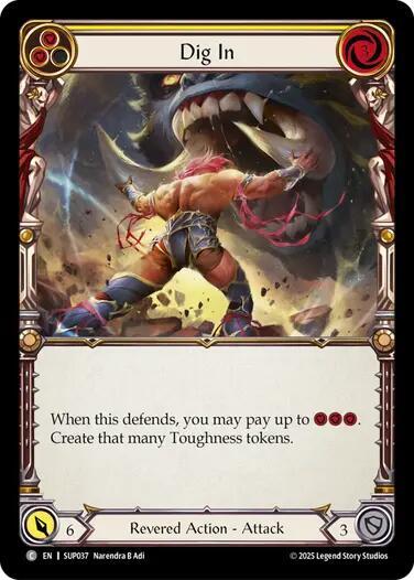 Flesh and Blood TCG Super Slam Dig In (Yellow) SUP037 Common