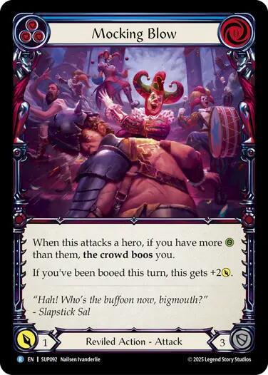 Flesh and Blood TCG Super Slam Mocking Blow (Blue) SUP092 Rare