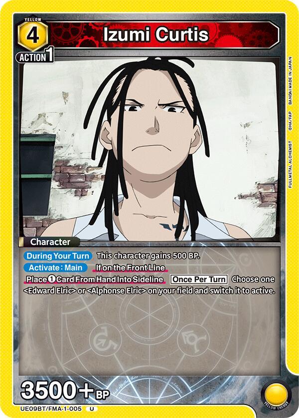 Union Arena UE09BT: FULLMETAL ALCHEMIST Izumi Curtis (005) UE09BT/FMA-1-005 Uncommon Near Mint