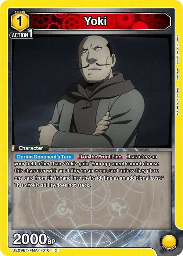 Union Arena UE09BT: FULLMETAL ALCHEMIST Yoki UE09BT/FMA-1-016 Common Near Mint