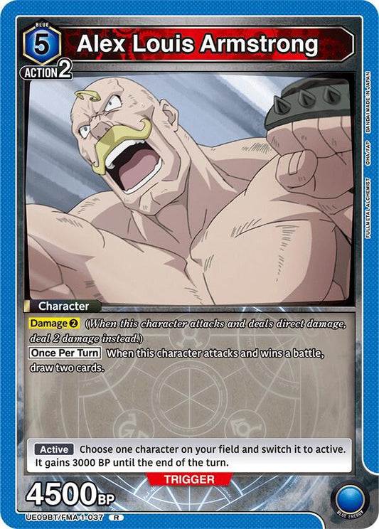 Union Arena UE09BT: FULLMETAL ALCHEMIST Alex Louis Armstrong (037) UE09BT/FMA-1-037 Rare