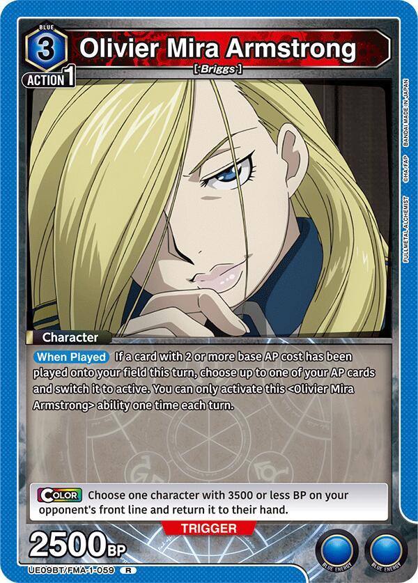 Union Arena UE09BT: FULLMETAL ALCHEMIST Olivier Mira Armstrong (059) UE09BT/FMA-1-059 Rare