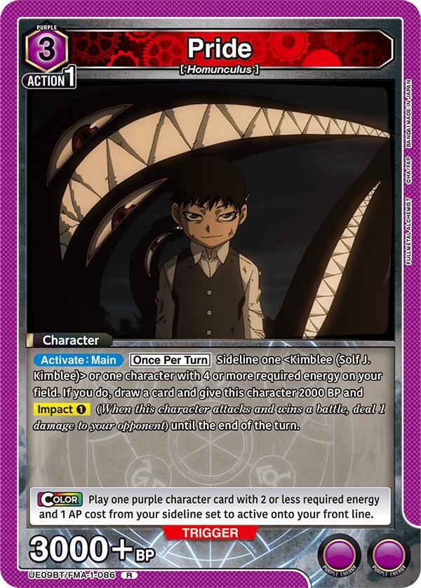 Union Arena UE09BT: FULLMETAL ALCHEMIST Pride (086) UE09BT/FMA-1-086 Rare