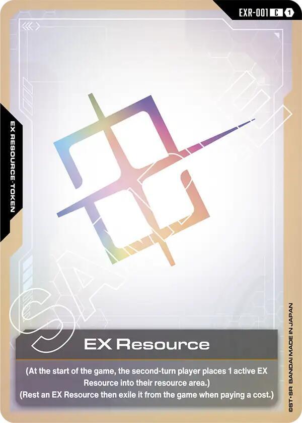 Gundam Card Game Newtype Rising EX Resource EXR-001 Common Near Mint