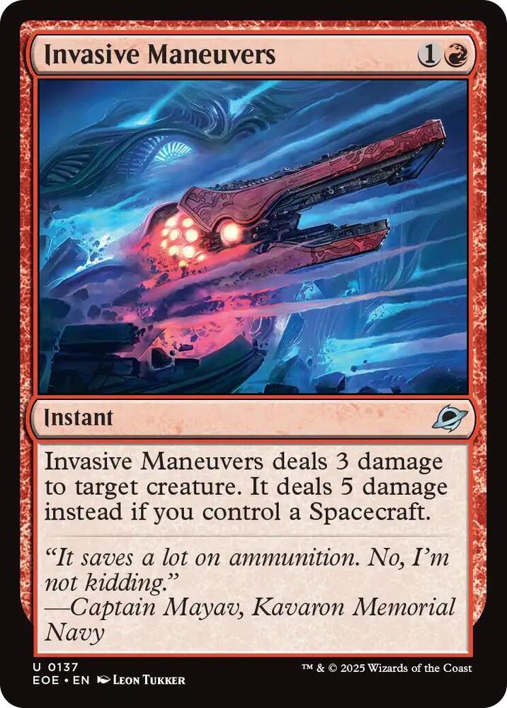 Magic: The Gathering Cards Edge of Eternities Invasive Maneuvers  U