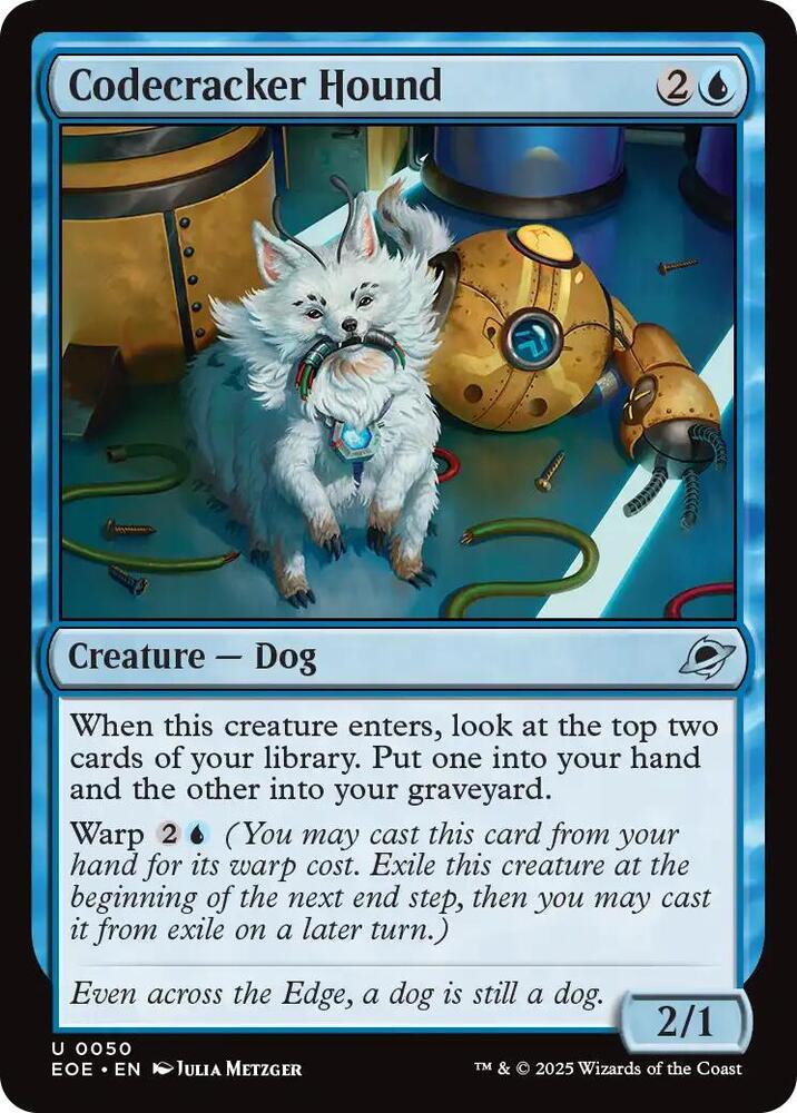 Magic: The Gathering Cards Edge of Eternities Codecracker Hound U