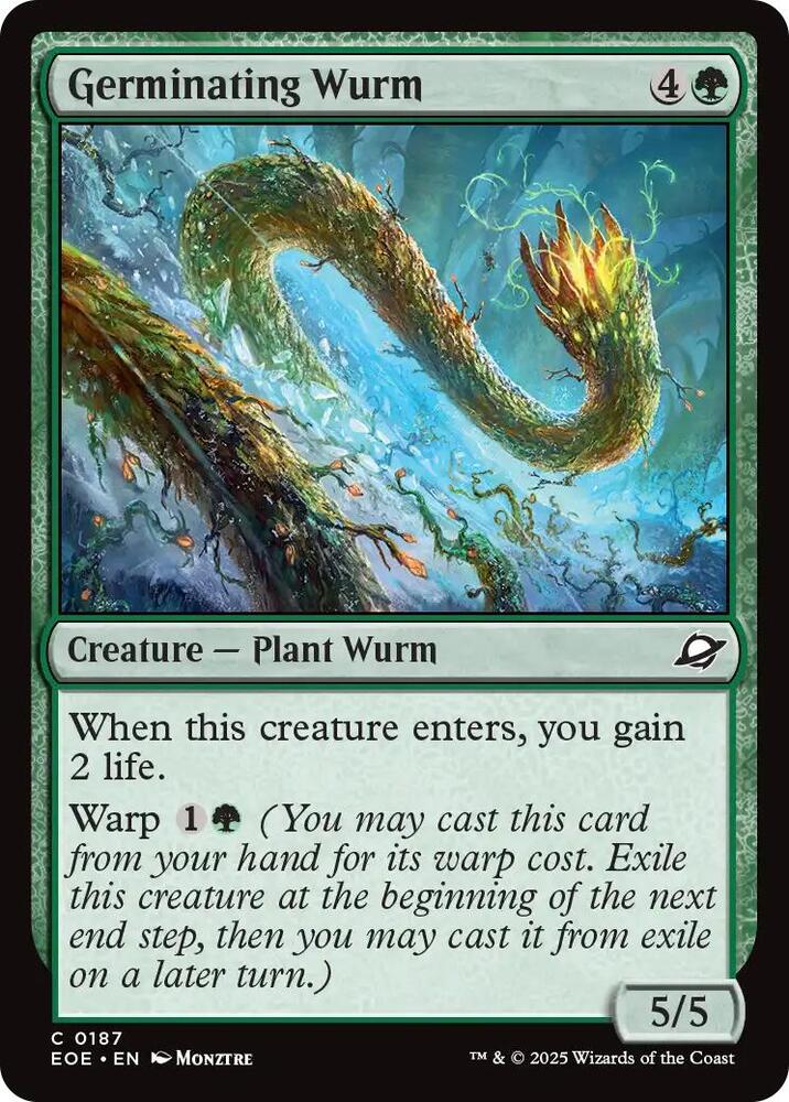 Magic: The Gathering Cards Edge of Eternities Germinating Wurm C