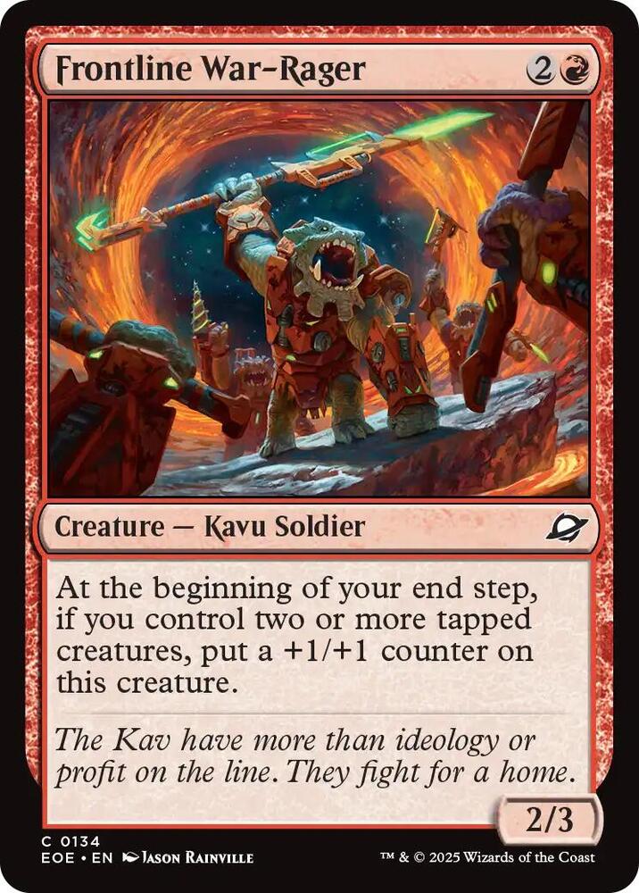 Magic: The Gathering Cards Edge of Eternities Frontline War-Rager C