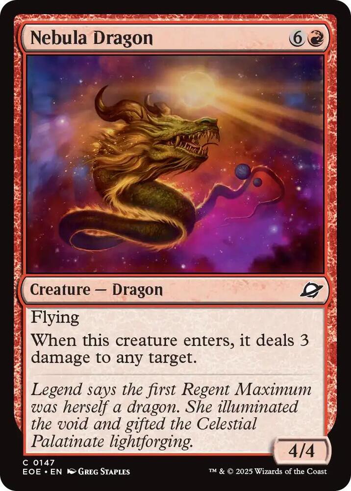 Magic: The Gathering Cards Edge of Eternities Nebula Dragon C