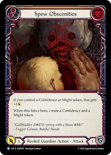 Flesh and Blood TCG Super Slam Spew Obscenities SUP078 Rare