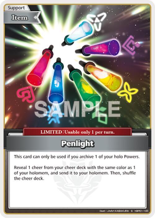 hololive OFFICIAL CARD GAME Blooming Radiance Penlight (S) hBP01-105 Special Near Mint Foil