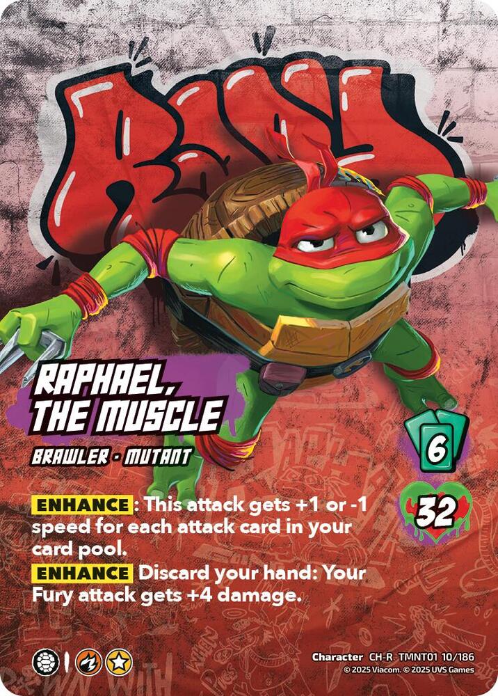 UniVersus Teenage Mutant Ninja Turtles Raphael, the Muscle TMNT01 10/186 Character Rare Near Mint