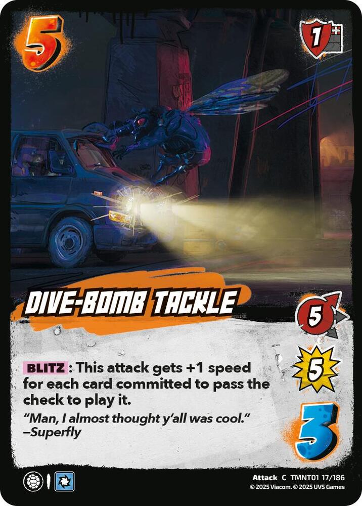 UniVersus Teenage Mutant Ninja Turtles Dive-Bomb Tackle TMNT01 17/186 Common