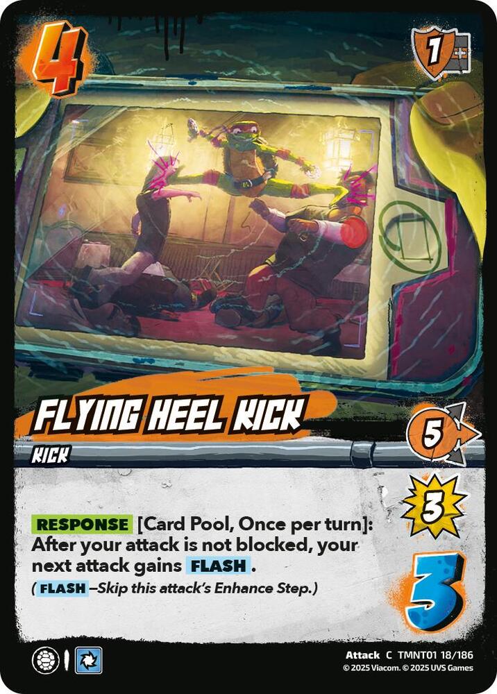 UniVersus Teenage Mutant Ninja Turtles Flying Heel Kick TMNT01 18/186 Common Near Mint