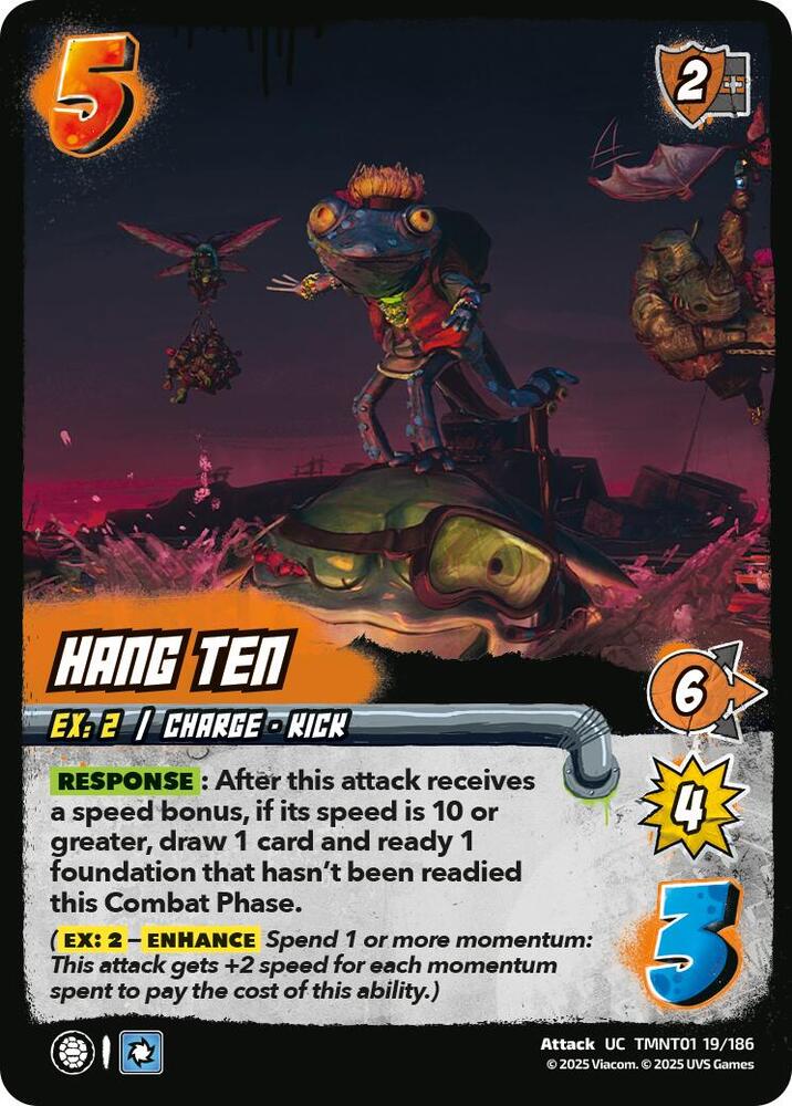 UniVersus Teenage Mutant Ninja Turtles Hang Ten TMNT01 19/186 Uncommon Near Mint