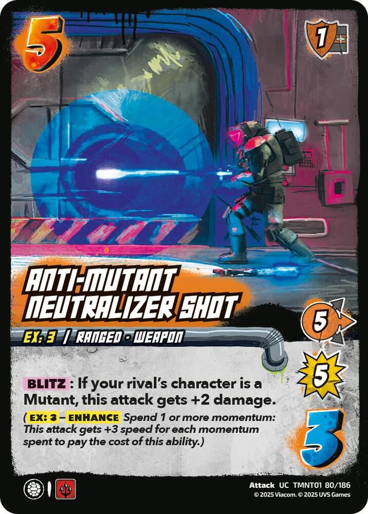 UniVersus Teenage Mutant Ninja Turtles Anti-Mutant Neutralizer Shot TMNT01 80/186 Uncommon Near Mint