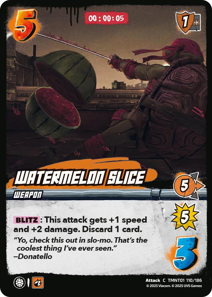 UniVersus Teenage Mutant Ninja Turtles Watermelon Slice TMNT01 110/186 Common