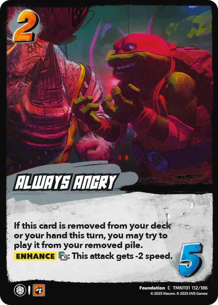 UniVersus Teenage Mutant Ninja Turtles Always Angry TMNT01 112/186 Common Near Mint