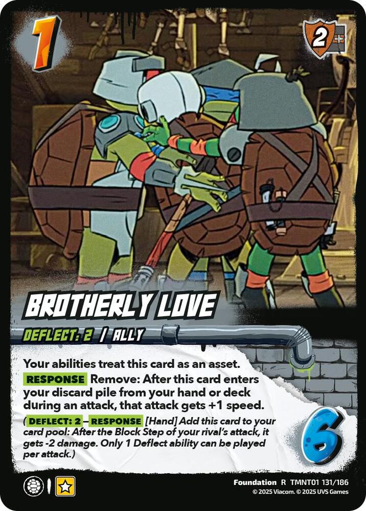 UniVersus Teenage Mutant Ninja Turtles Brotherly Love TMNT01 131/186 Rare Near Mint Foil