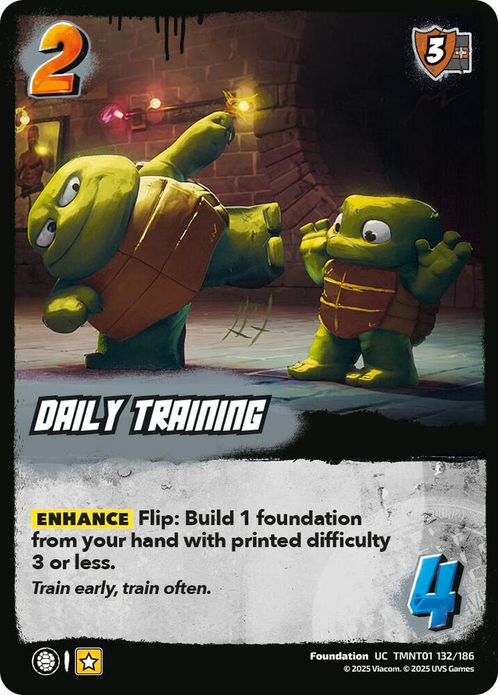 UniVersus Teenage Mutant Ninja Turtles Daily Training TMNT01 132/186 Uncommon Near Mint