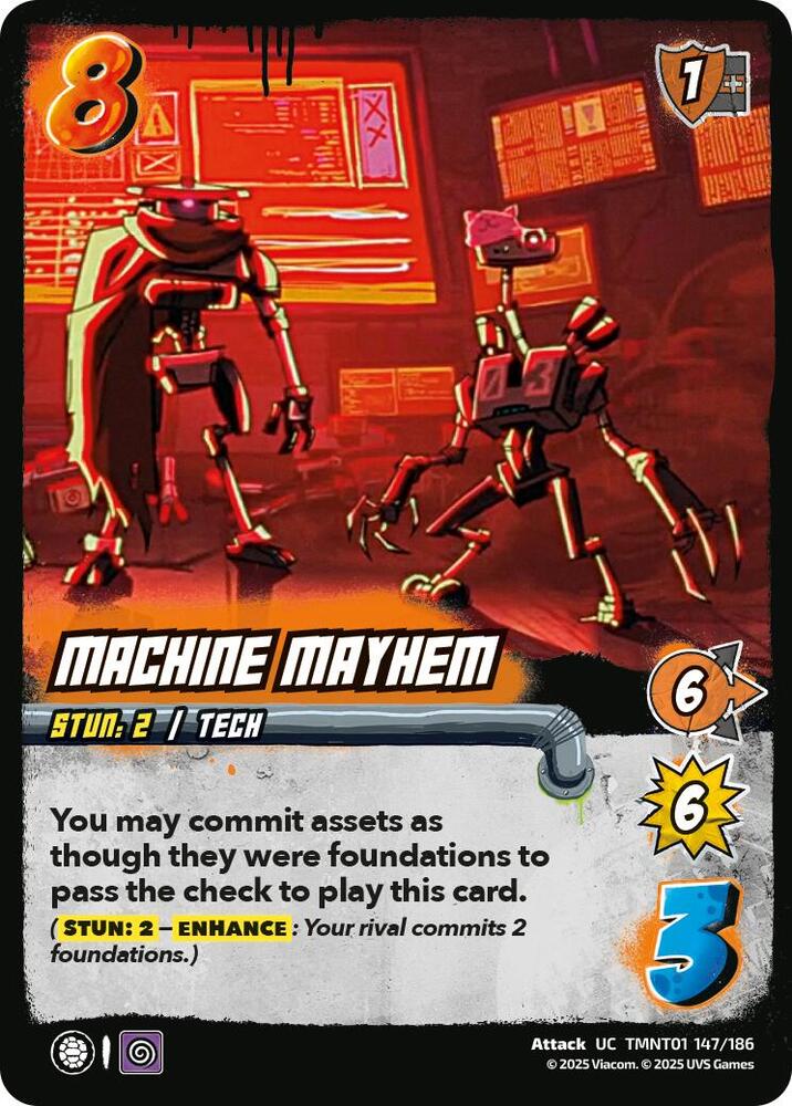 UniVersus Teenage Mutant Ninja Turtles Machine Mayhem TMNT01 147/186 Uncommon Near Mint