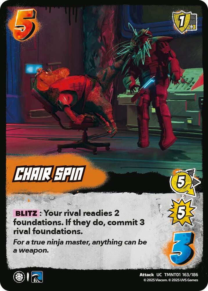 UniVersus Teenage Mutant Ninja Turtles Chair Spin TMNT01 163/186 Uncommon