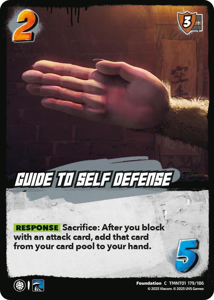UniVersus Teenage Mutant Ninja Turtles Guide to Self Defense TMNT01 179/186 Common