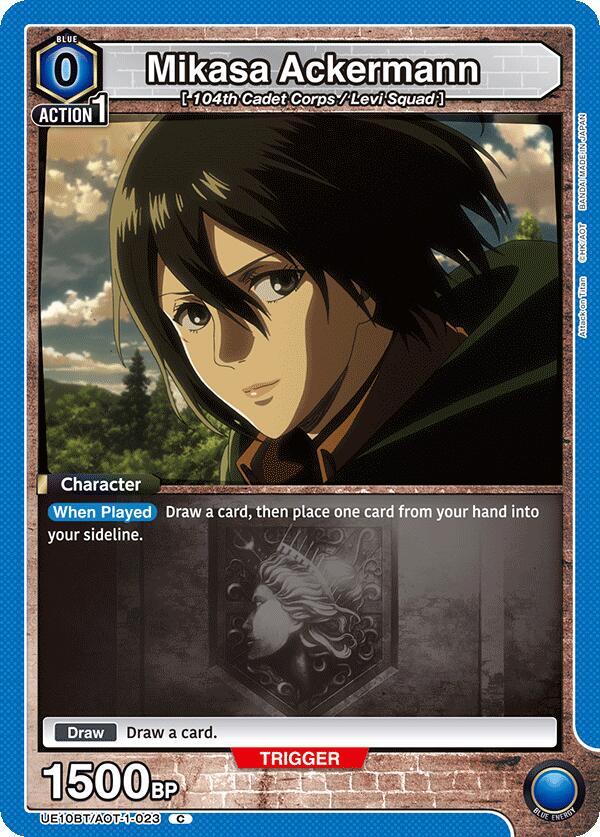 Union Arena UE10BT: Attack on Titan Mikasa Ackermann (023) UE10BT/AOT-1-023 Common