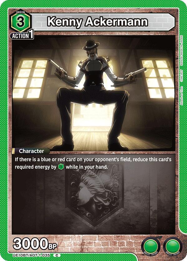 Union Arena UE10BT: Attack on Titan Kenny Ackermann (035) UE10BT/AOT-1-035 Common Near Mint