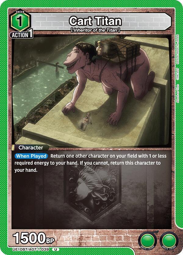 Union Arena UE10BT: Attack on Titan Cart Titan UE10BT/AOT-1-039 Uncommon