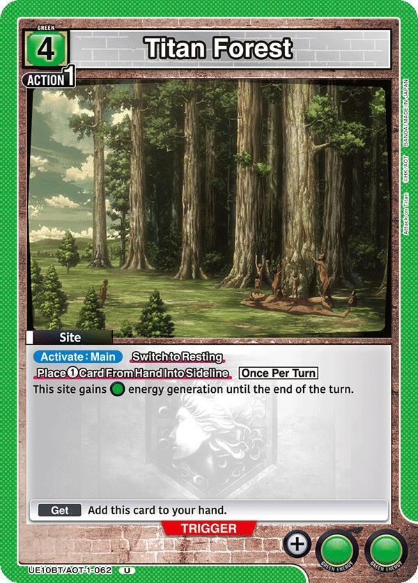 Union Arena UE10BT: Attack on Titan Titan Forest UE10BT/AOT-1-062 Uncommon Near Mint