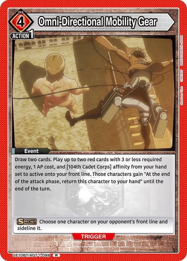 Union Arena UE10BT: Attack on Titan Omni-Directional Mobility Gear UE10BT/AOT-1-099 Rare