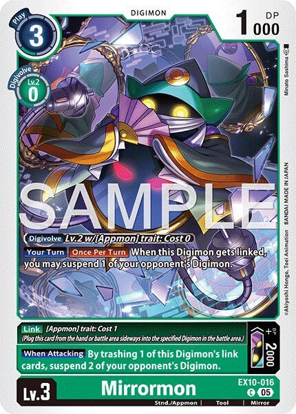 Digimon Card Game Sinister Order Mirrormon EX10-016 C Common Near Mint