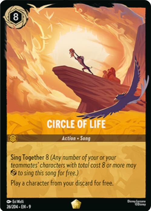 Disney Lorcana Fabled Circle of Life 26/204 Legendary