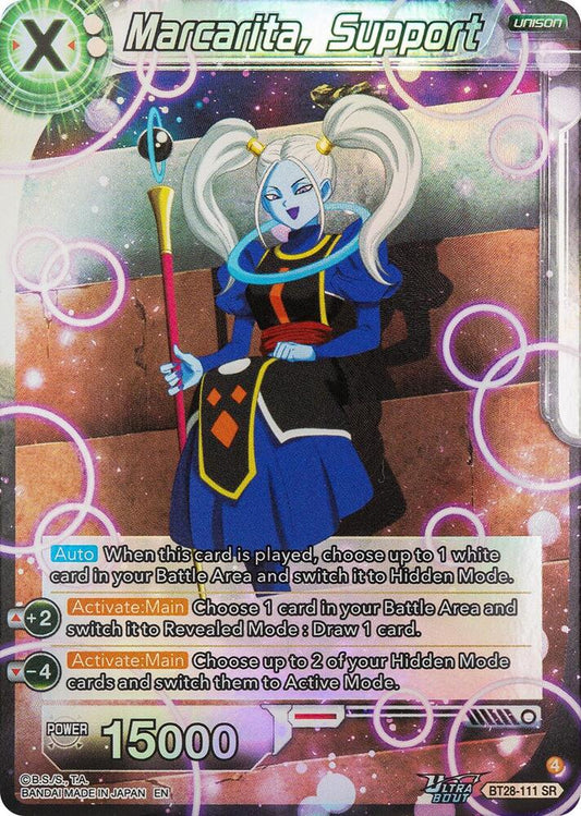 Dragon Ball Super: Masters Prismatic Clash Marcarita, Support BT28-111 Super Rare