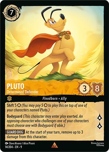 Disney Lorcana Fabled Pluto - Determined Defender 14/204 Rare