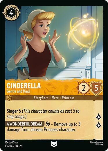 Disney Lorcana Fabled Cinderella - Gentle and Kind 19/204 Uncommon
