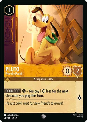 Disney Lorcana Fabled Pluto - Friendly Pooch 21/204 Common